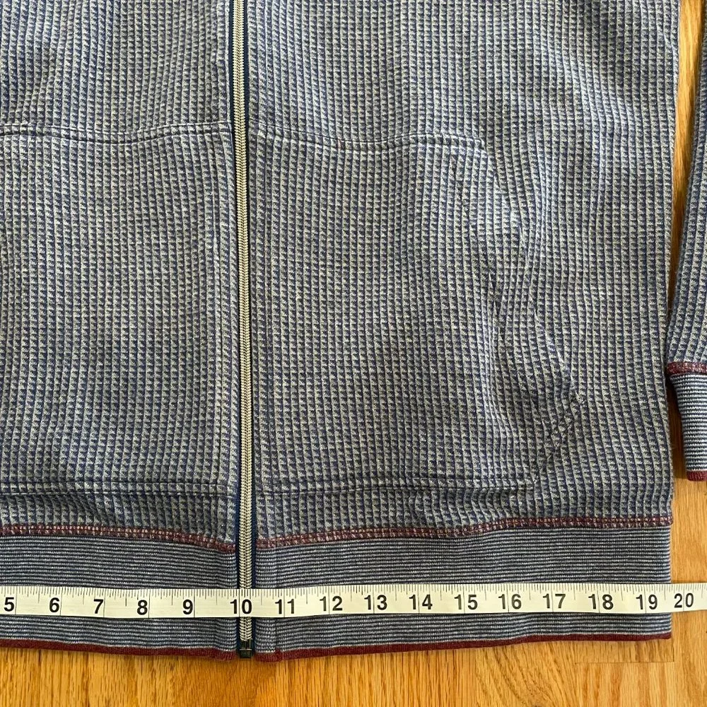 Robert Graham Mens Full Zip Reversible Long Sleeve Knit Houndstooth Sweater Sz M - Picture 8 of 13
